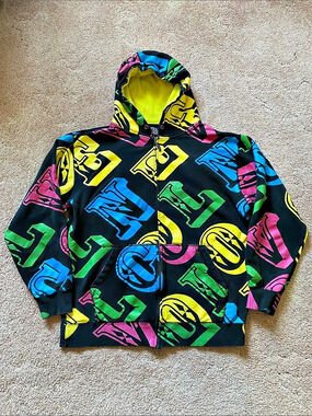 Y2K Volcom Multicoloured Zip Up Hoodie